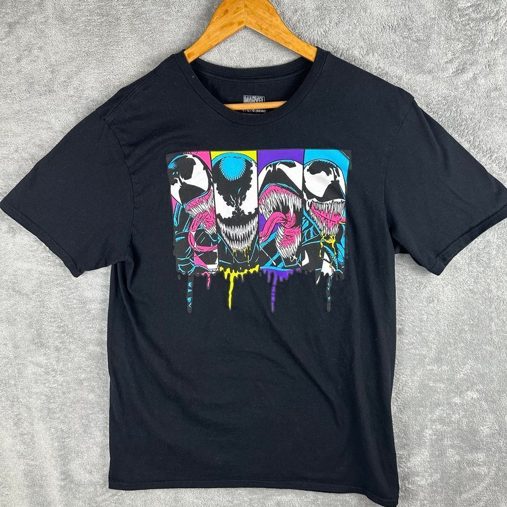 Marvel Comics Venom  Graphic Print Black Cotton T-Shirt Youth‎ Size  L (42/44)